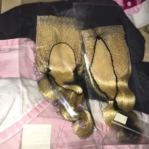 Two blonde hair pieces